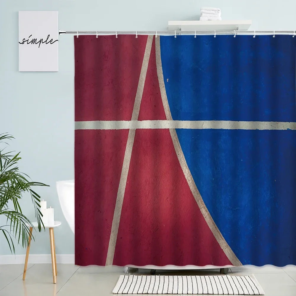 Basket Ball Themed Shower Curtain